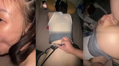 天津新婚人妻_刘洋_夫妻私拍被曝！穿情趣内衣玩性爱调教_露脸口交媚态尽显_被打桩爆操白浆横流！